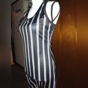 Black & White Strip Bodysuit NEW